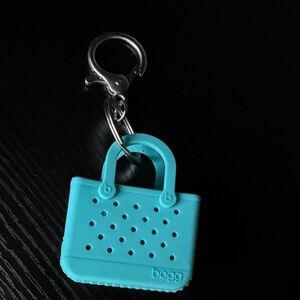 Bogg Mini Silicone Tote Keychain in Turquoise